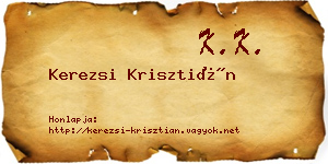 Kerezsi Krisztián névjegykártya
