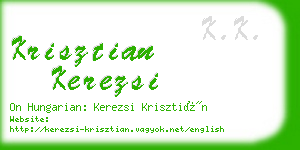 krisztian kerezsi business card